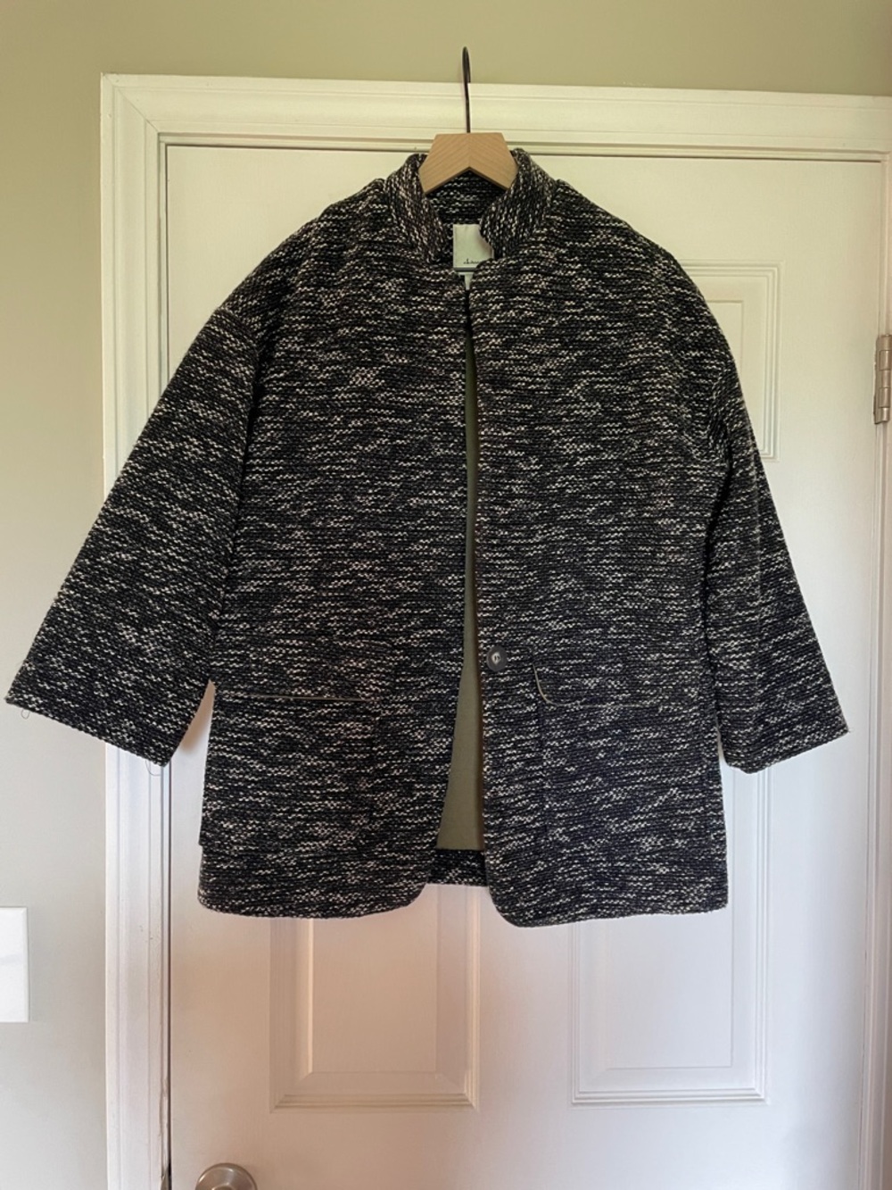 Anthropologie Elevenses Minka Jacket Black Motif